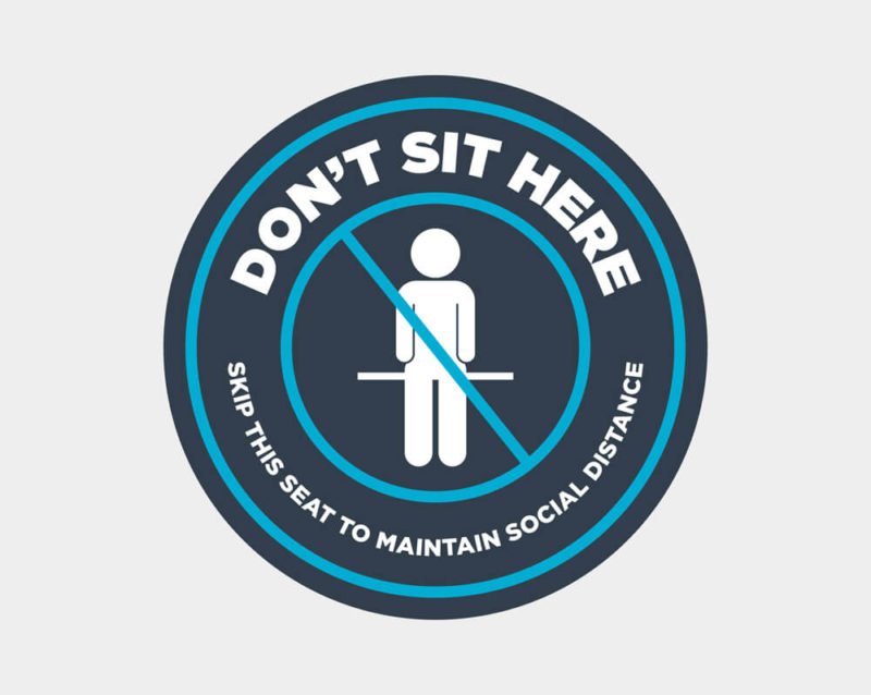 Don't Sit Here Sticker