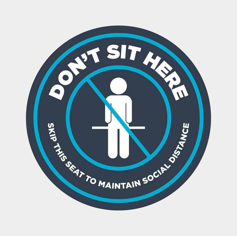 Don't Sit Here Sticker