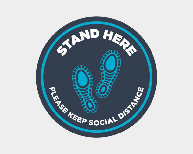 Stand Here Sticker