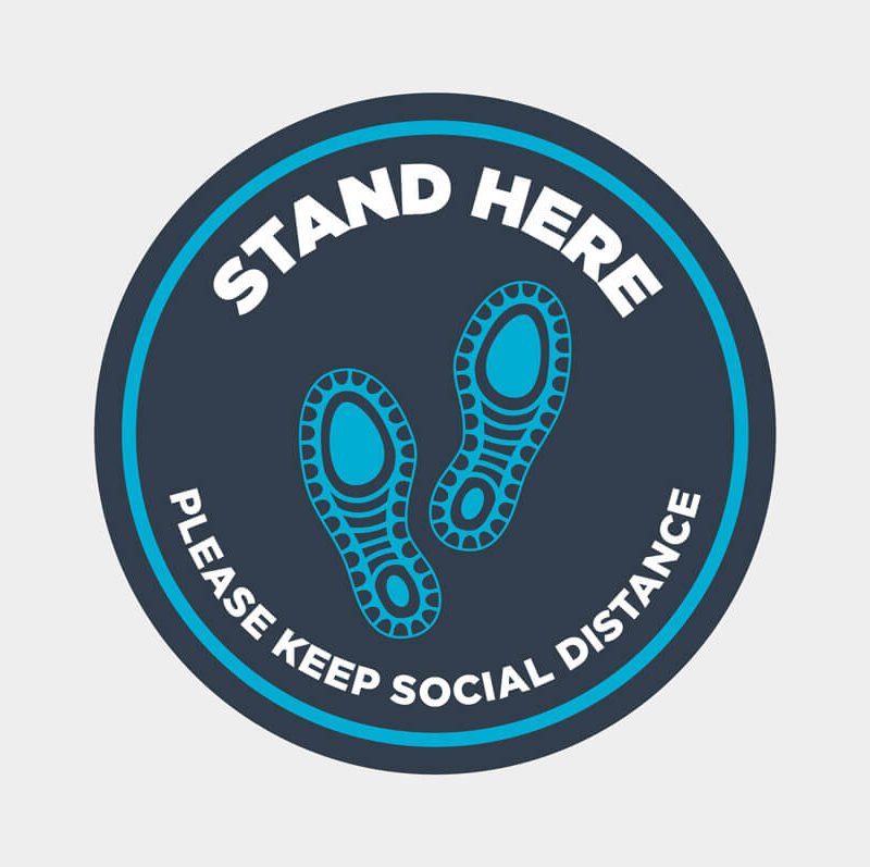 Stand Here Sticker
